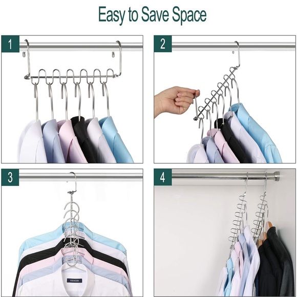 Metal Closet Organizer Hangers (Pack of 8) - Picture 3 of 5